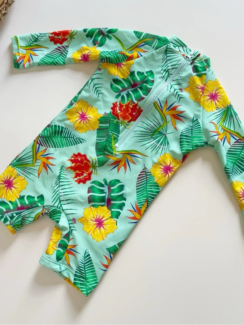 Up & Fast Hawaiian Rash Guard One Piece Swim | 9-12m